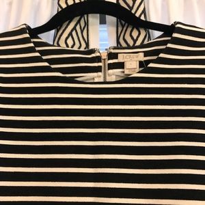 J. Crew black and white striped sleeveless dress